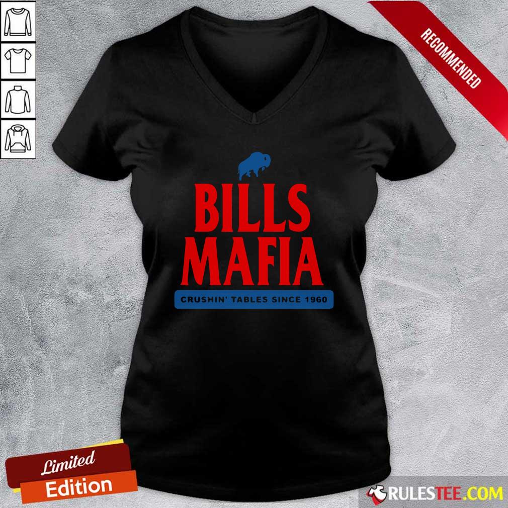 Happy The Buffalo Bills Mafia Crushin Tables Since 1960 Shirt - Image 3