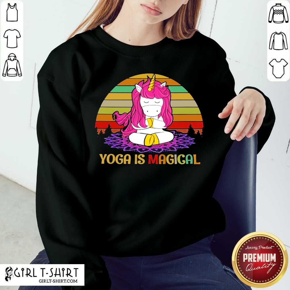 Happy Unicorn Yoga Is Magical Vintage shirt - Image 4