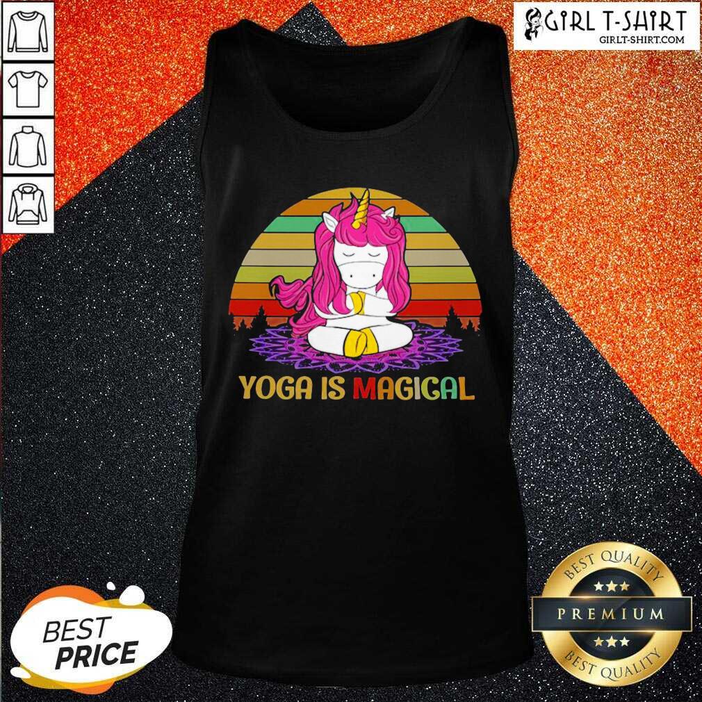 Happy Unicorn Yoga Is Magical Vintage shirt - Image 3