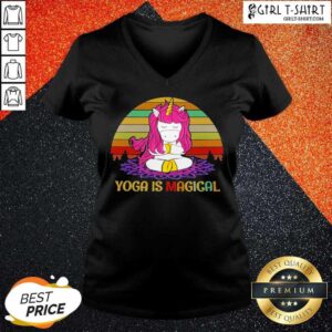 Alternative view of Happy Unicorn Yoga Is Magical Vintage shirt