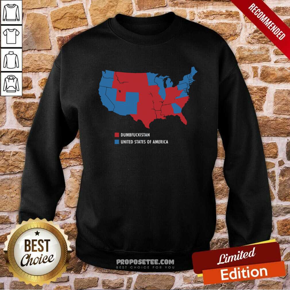 Happy Usa And Dumbfuckistan Democrats 2020 Election Map Shirt - Image 4