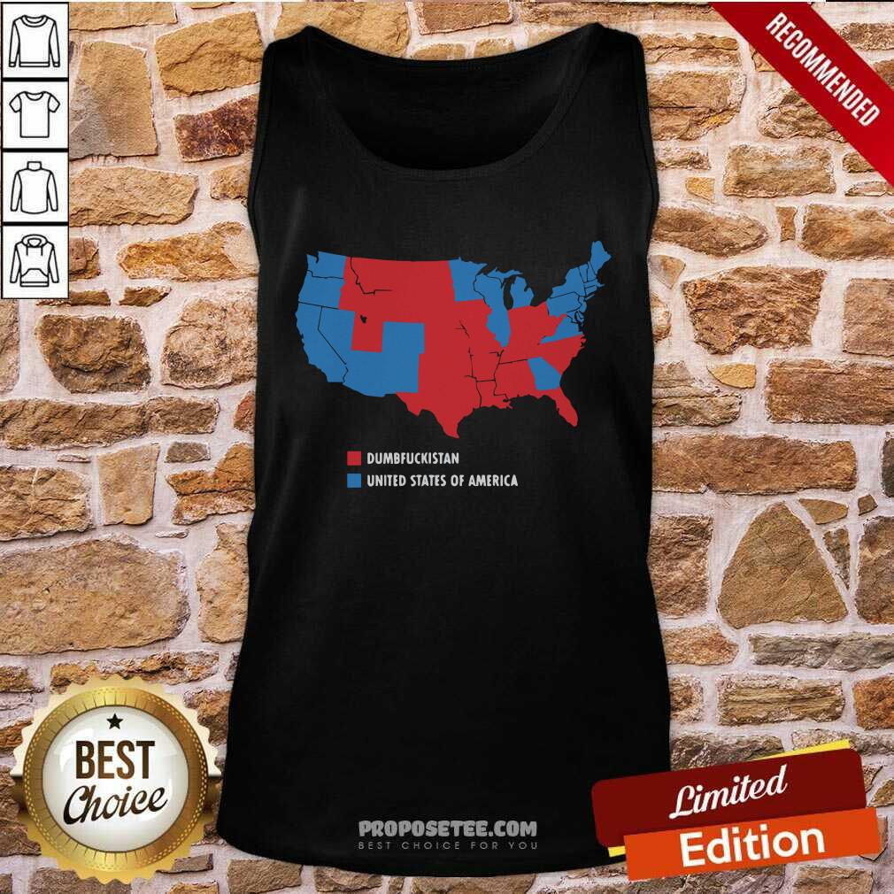 Happy Usa And Dumbfuckistan Democrats 2020 Election Map Shirt - Image 3