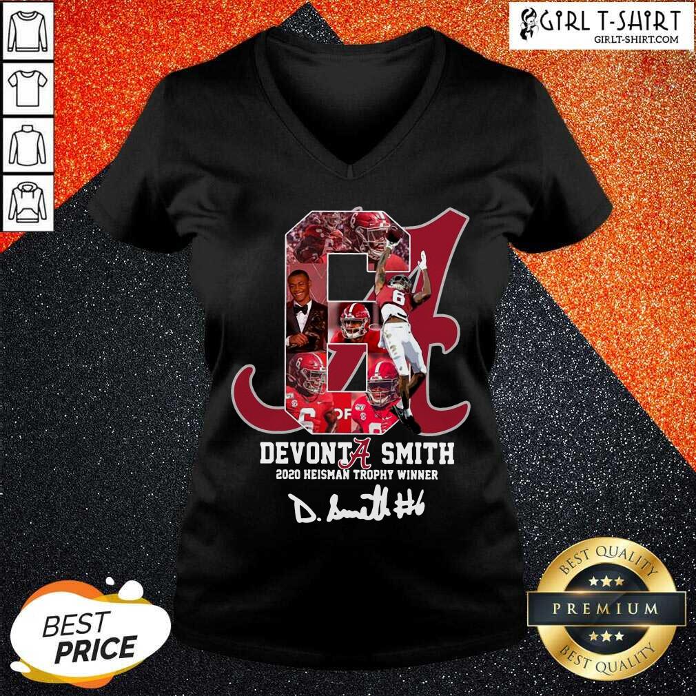 Hard 6 Devonta Smith 2020 Heisman Trophy Winner Signature Shirt - Image 2