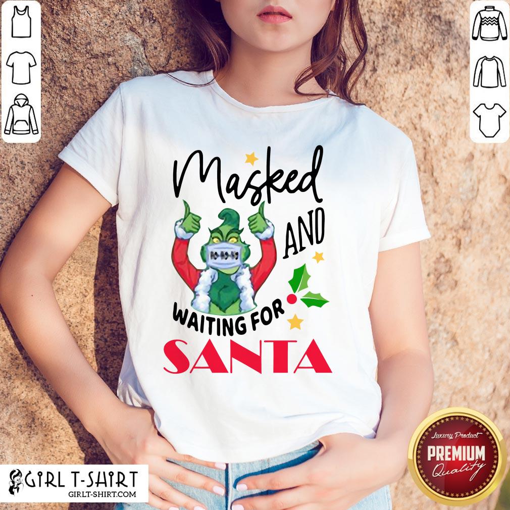 Hard Masked And Waiting For Santa Christmas Shirt
