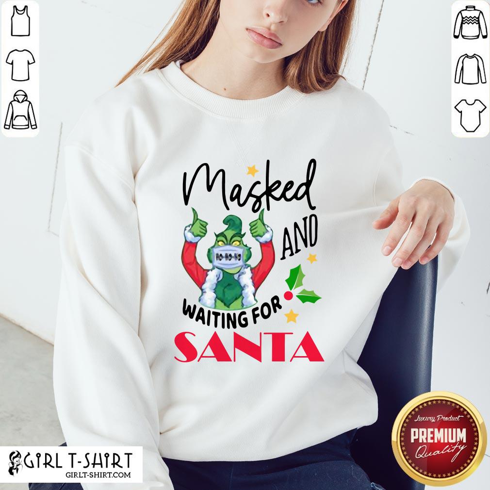 Hard Masked And Waiting For Santa Christmas Shirt - Image 4