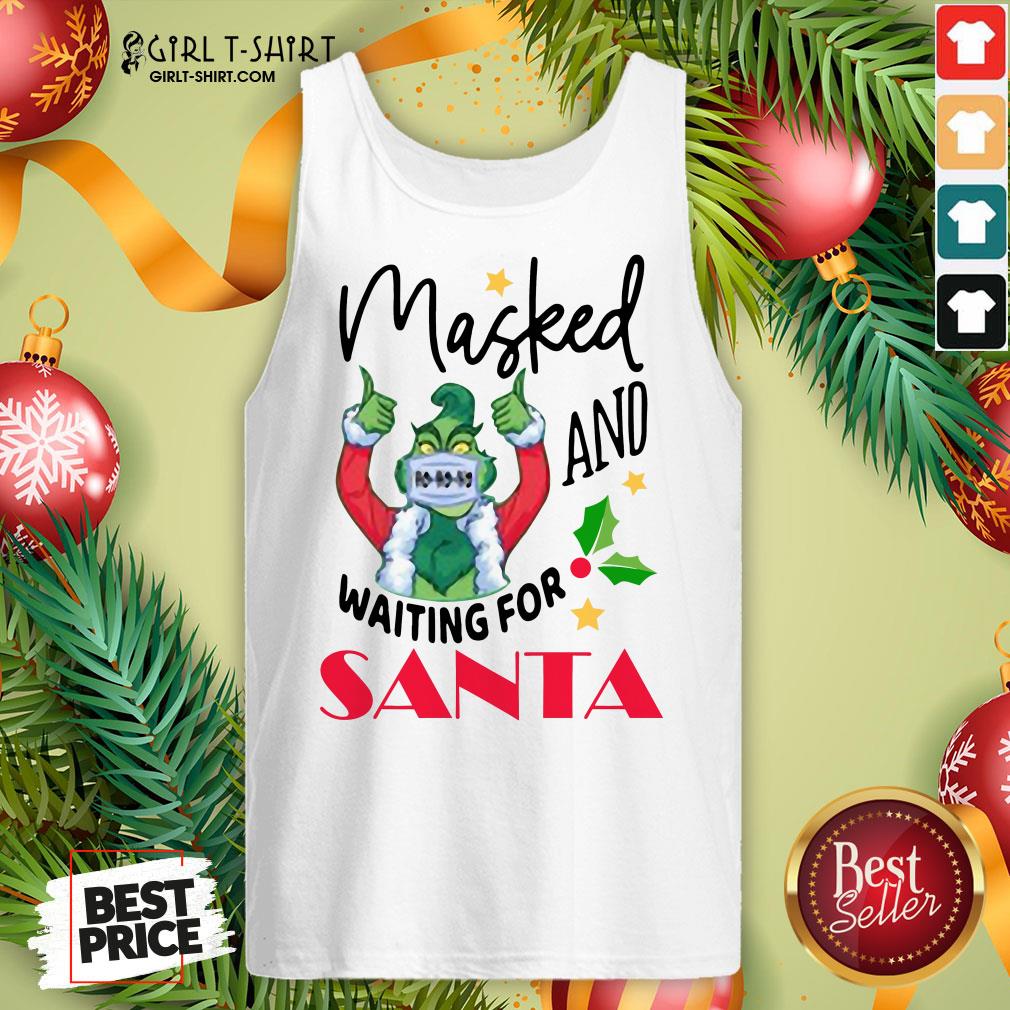 Hard Masked And Waiting For Santa Christmas Shirt - Image 3