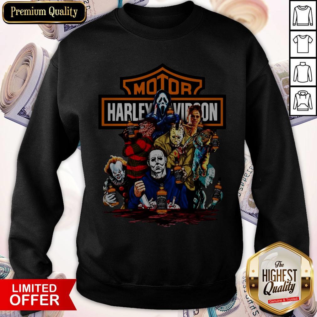 Harley Davidson Horror Film Characters Jack Daniel’s Shirt - Image 4