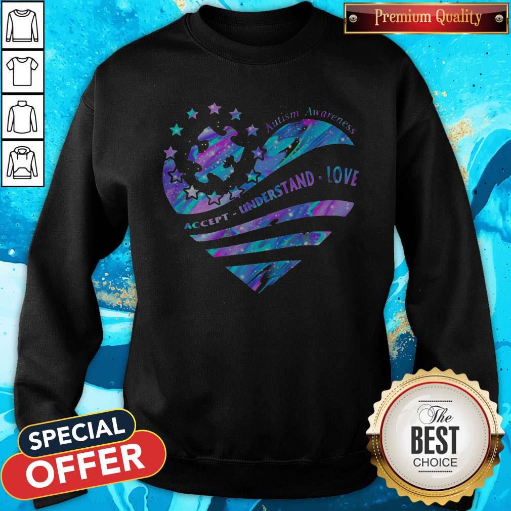 Heart Autism Awareness Accept Understand Love Shirt - Image 5
