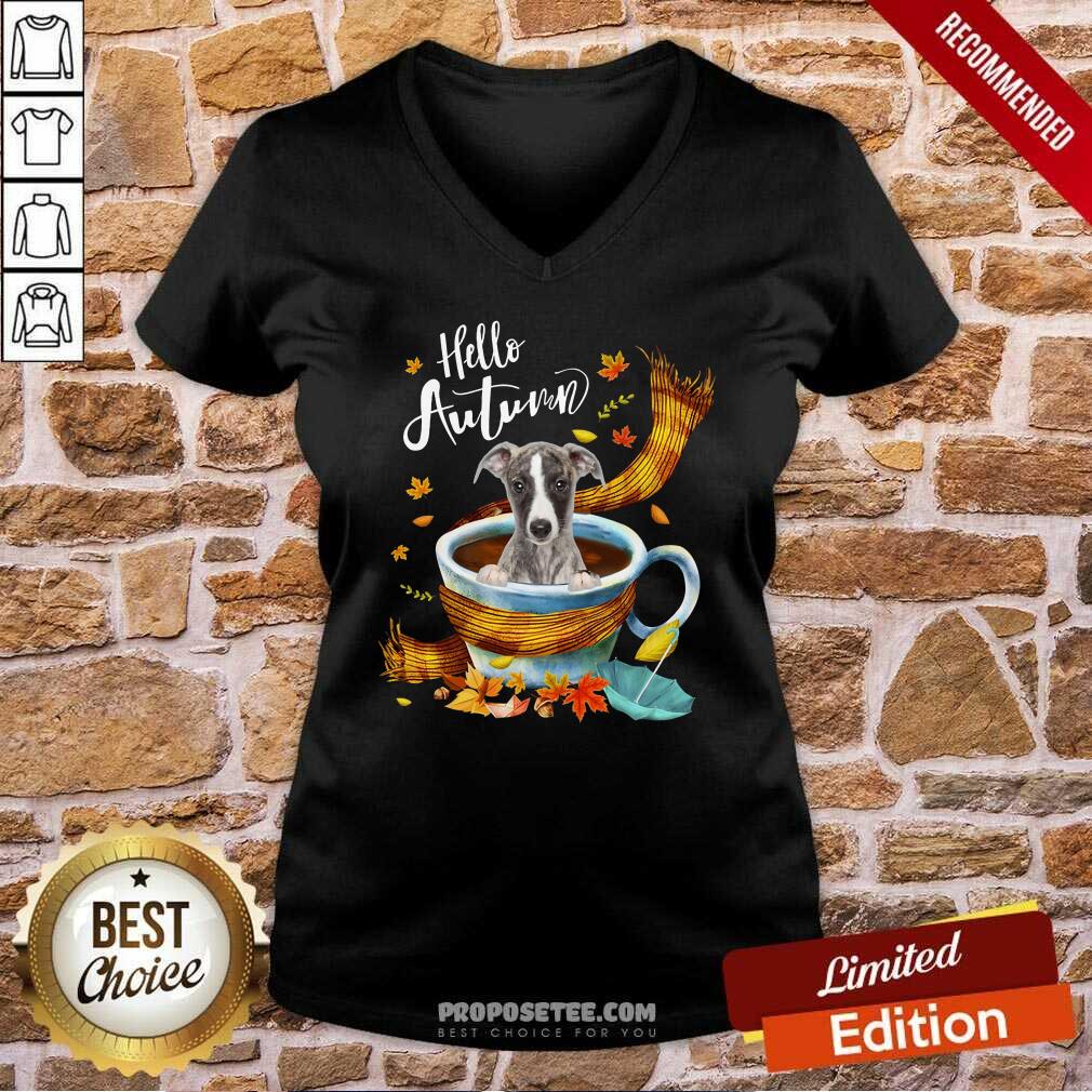 Hello Autumn Whipped Dog Coffee Shirt - Image 4