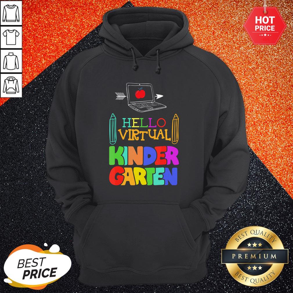 Hello Virtual Kindergarten Kids Teacher Shirt - Image 5
