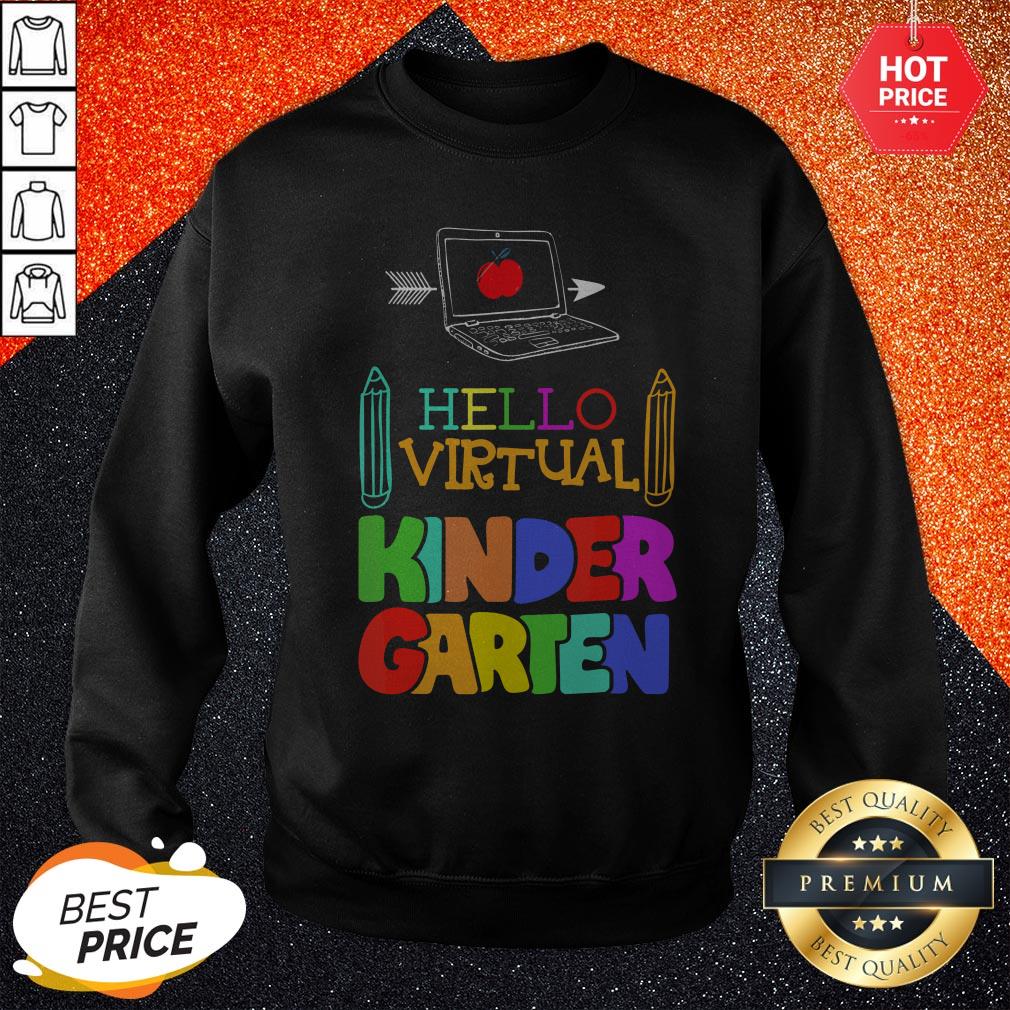 Hello Virtual Kindergarten Kids Teacher Shirt - Image 4