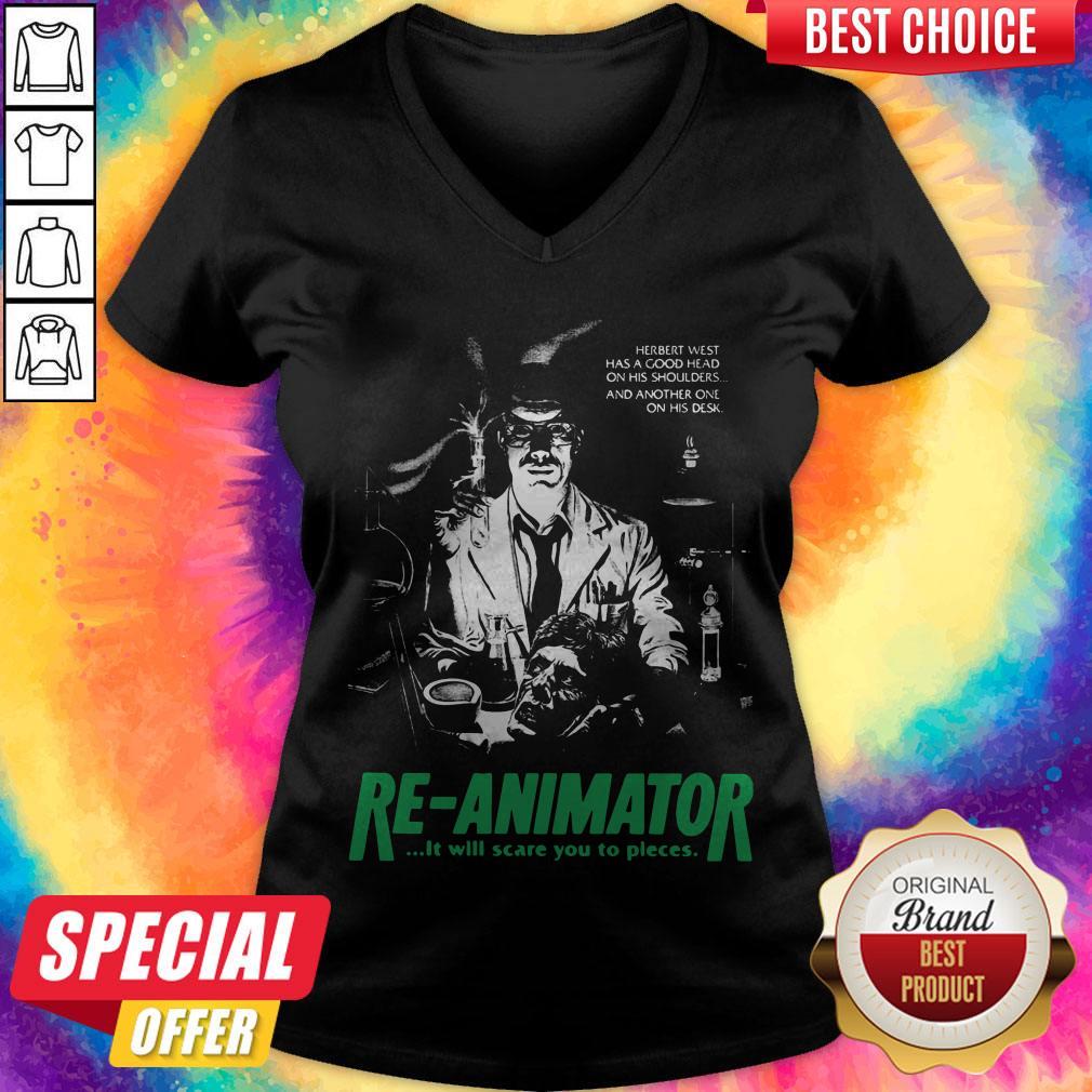 Herbert West Has A Good Head On His Shoulders And Another One His Desk Re Animator Shirt - Image 3