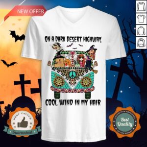 Alternative view of Hippie Girl And Dogs Halloween On A Dark Desert Highway Cool Wind In My Hair Shirt