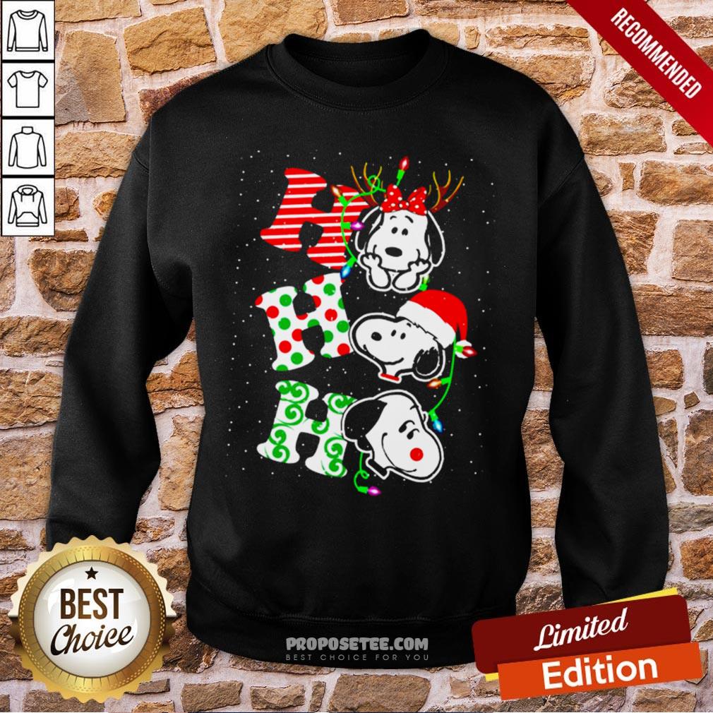 Ho Ho Ho Snoopy Christmas Shirt - Image 4