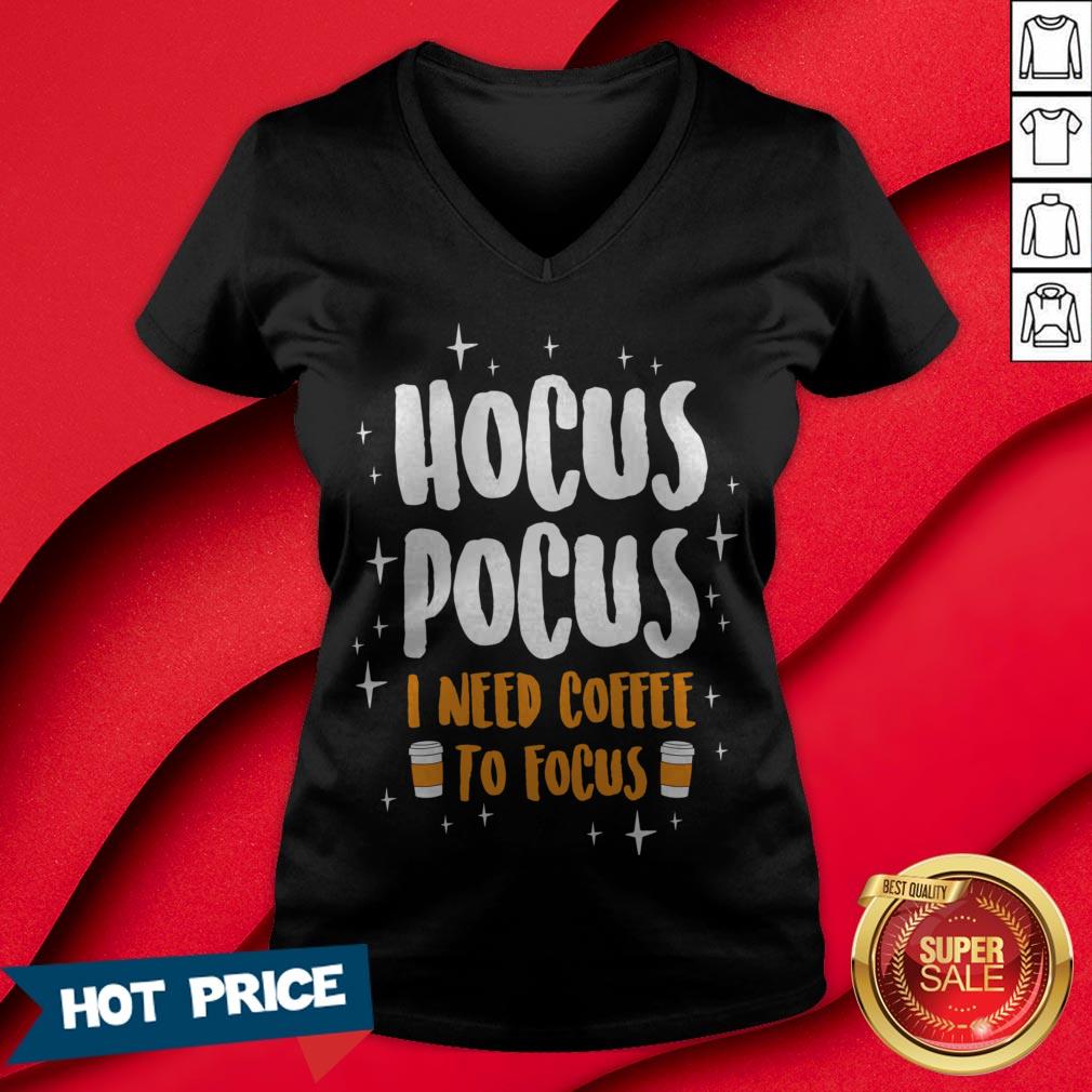 Hocus Pocus I Need Coffe To Focus Halloween Shirt - Image 3