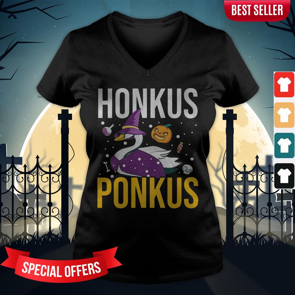 Honkus Ponkus Shirt Funny Halloween Witches Duck Gifts Shirt - Image 2