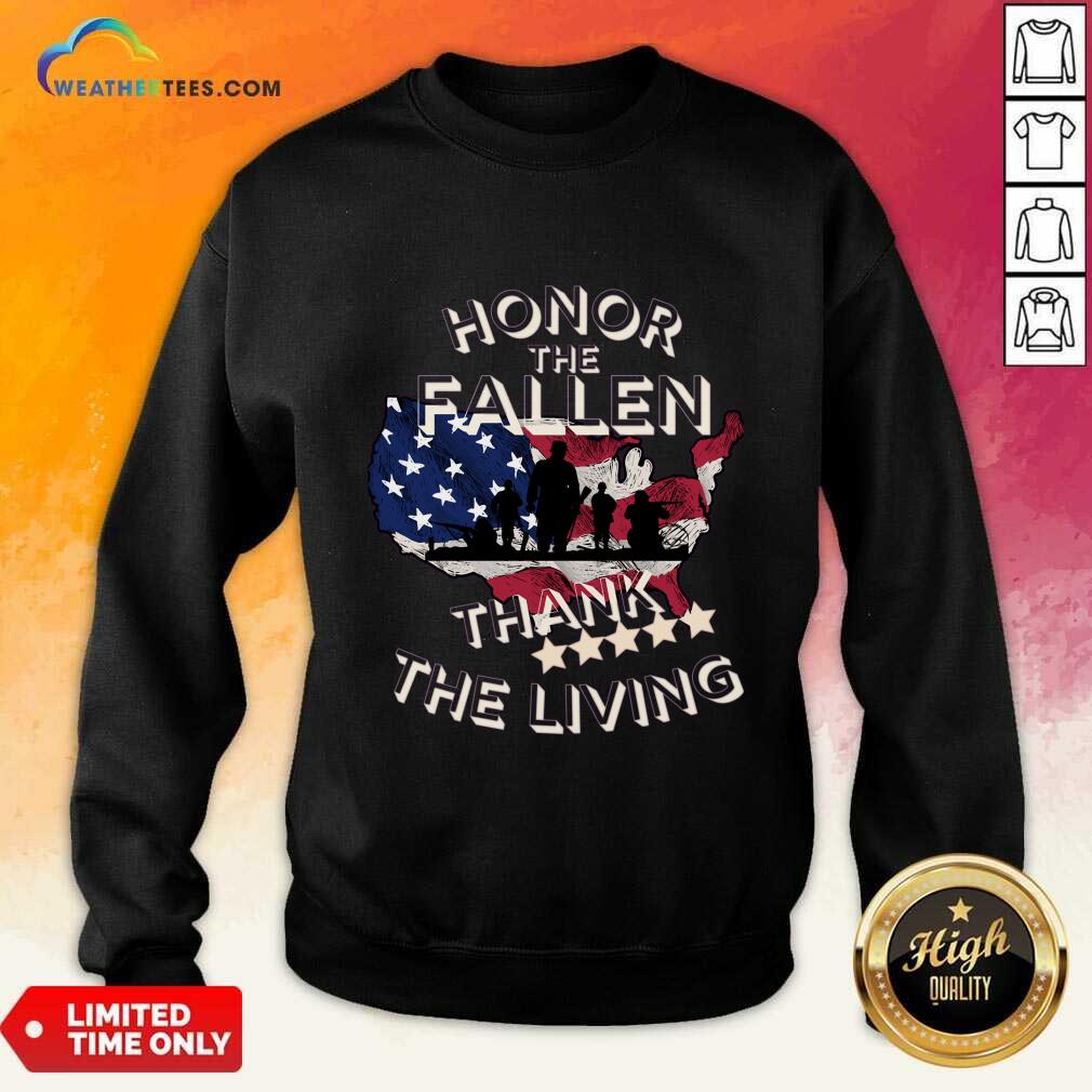 Honor The Fallen Thank The Living America Shirt - Image 3