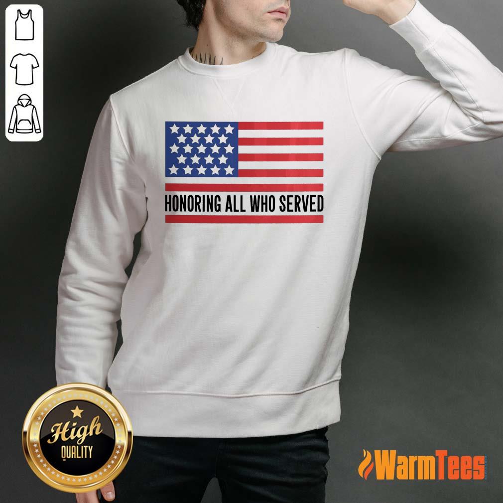Honoring All Who Served American Flag Shirt - Image 2