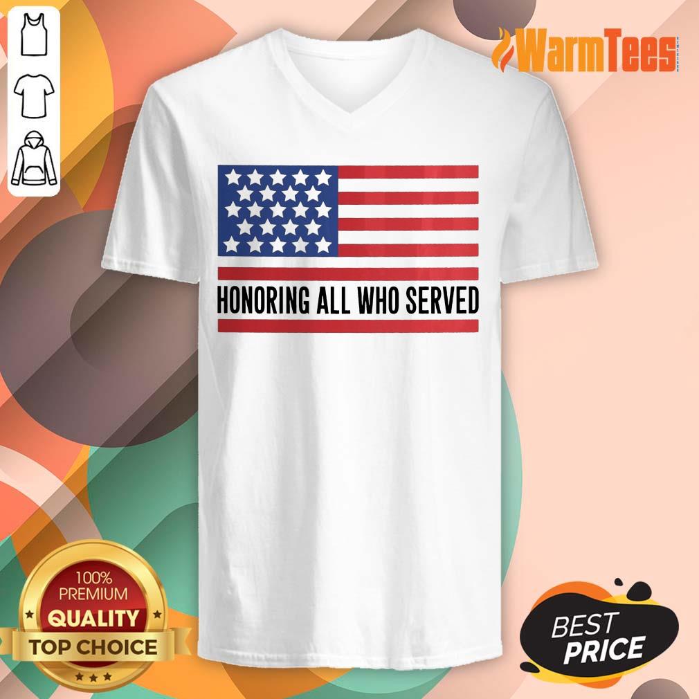 Honoring All Who Served American Flag Shirt - Image 5