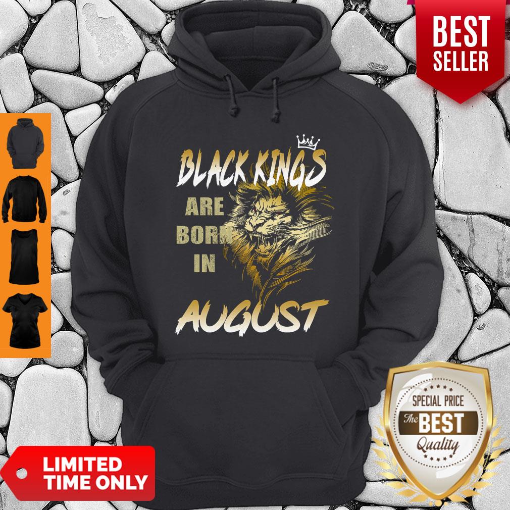 Funny Lion Black Kings Are Born In August T-Shirt - Image 3