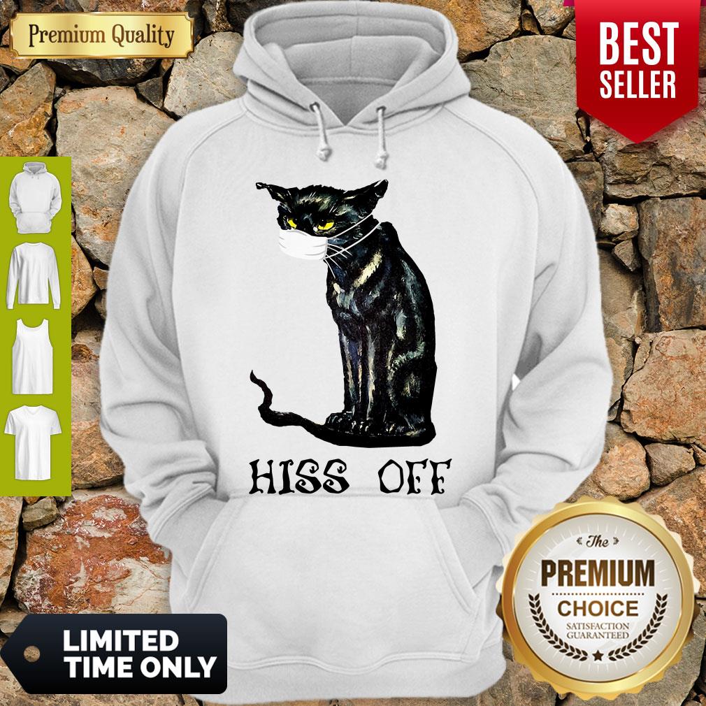Premium Black Cat Covid Hiss Off Shirt - Image 3