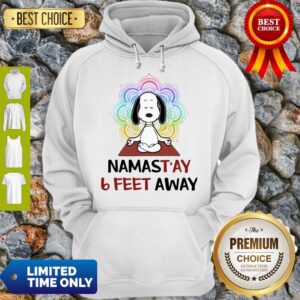 Alternative view of Good Snoopy Namastay 6 Feet Away Shirt