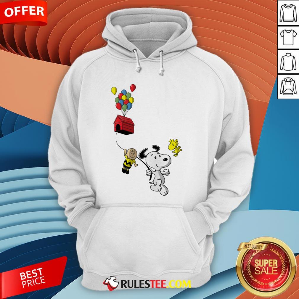 Snoopy And Charlie Brown Woodstock Balloon Shirt - Image 3