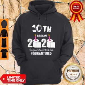 Alternative view of Top 10th Birthday 2020 The Year When Shit Got Real Pin Shirt