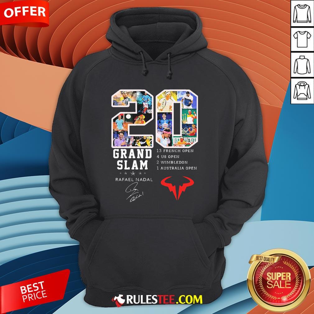 20 Grand Slam Rafael Nadal 13 French Open 4 Us Open 2 Wimbledon 1 Australia Open Shirt - Image 3