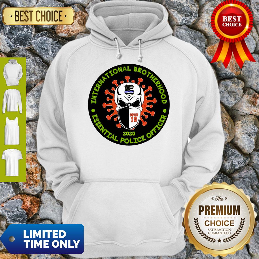 Skull International Brotherhood Essential Police Officer Covid-19 Shirt - Image 2