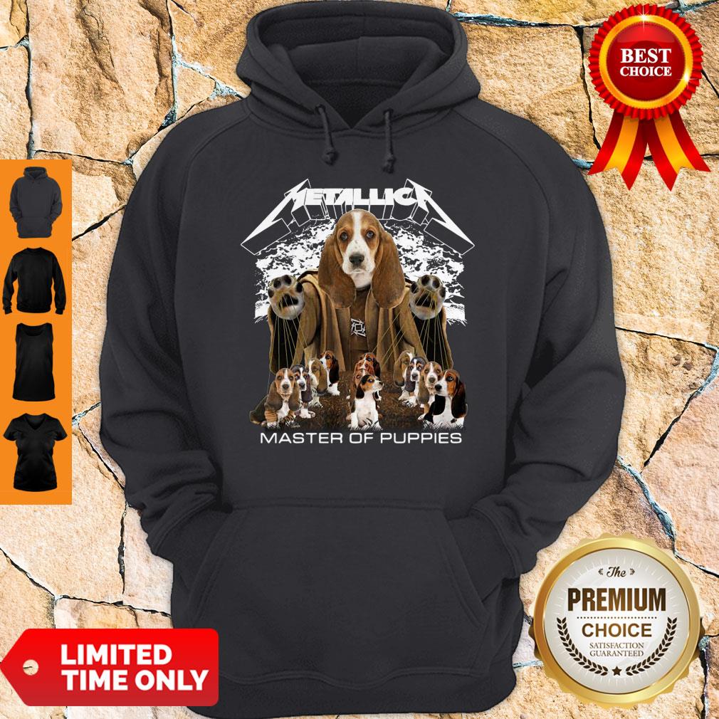 Official Metallica Basset Hound Puppy Master Of Puppies Shirt - Image 3