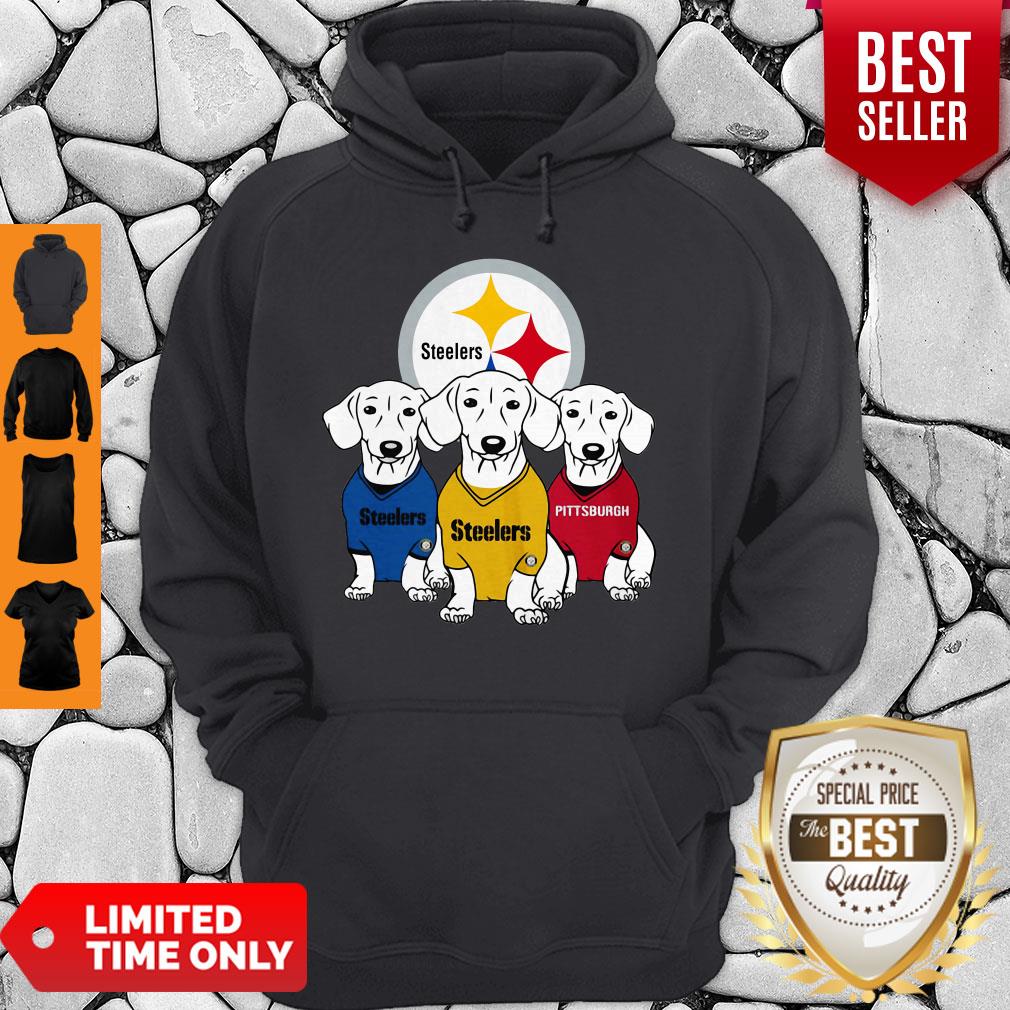 Good Dachshund Dogs Pittsburgh Steelers Logo Shirt - Image 3