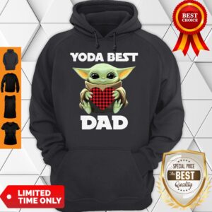 Alternative view of Star Wars Baby Yoda Hugging Heart Yoda Best Dad Shirt