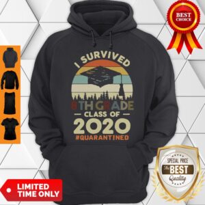 Alternative view of Top I Survived 8th Grade Class Of 2020 #Quarantined Tee Shirt