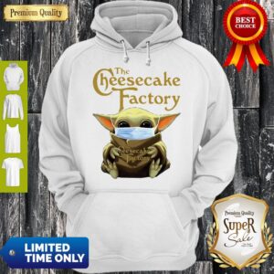 Alternative view of Star Wars Baby Yoda Hug The Cheesecake Factory Covid-19 Shirt