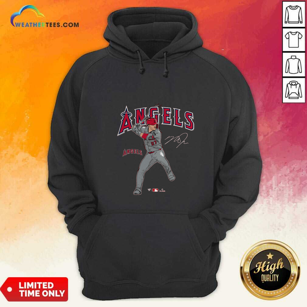 Branded Mike Trout Red Los Angeles Angels Player Swing T-Shirt - Image 4