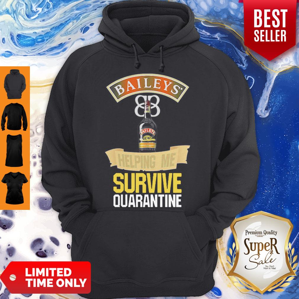 Balleys Helping Me Survive Quarantine Coronavirus Shirt - Image 2