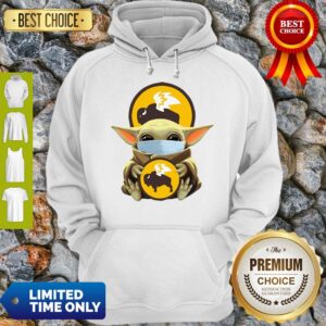 Alternative view of Official Baby Yoda Mask Hug Buffalo Wild Wings Shirt