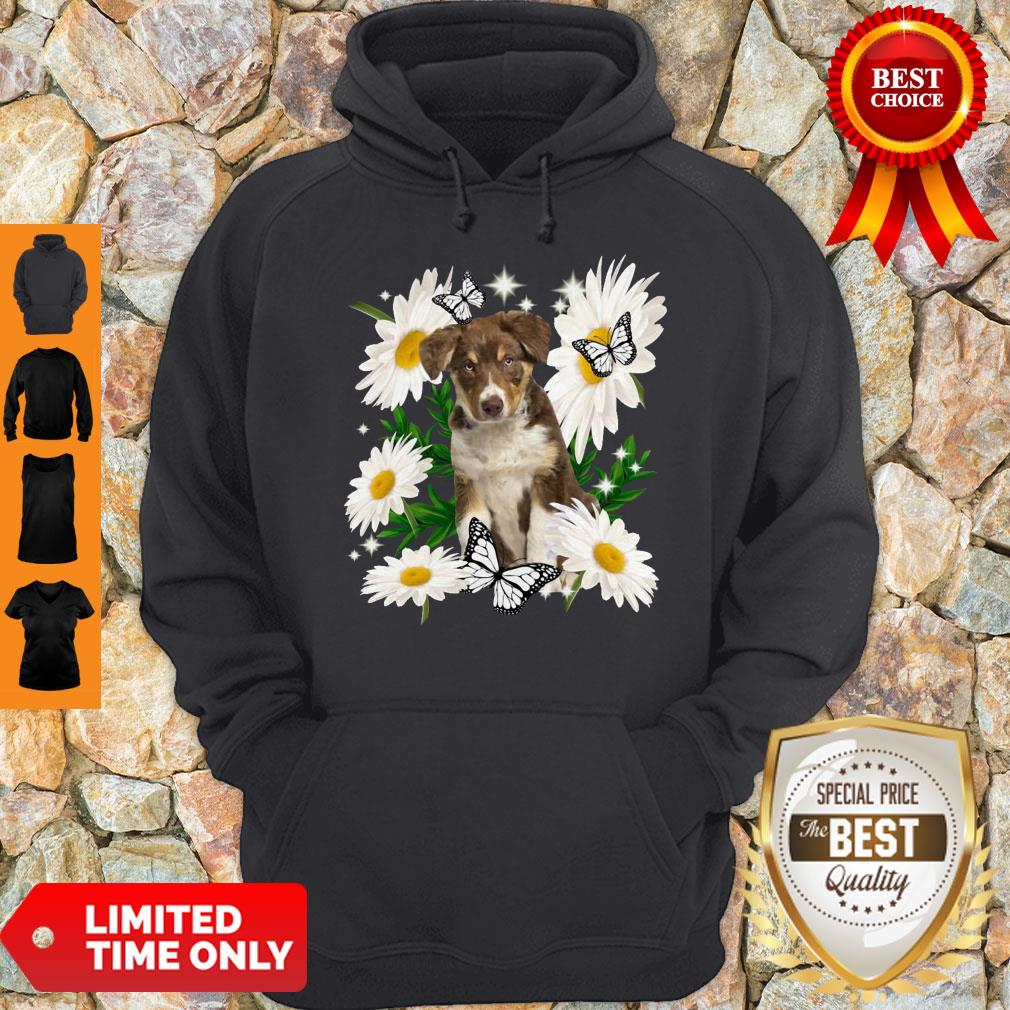 Official Tricolour Border Collie Daisy Flower Classic Shirt - Image 2