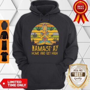 Alternative view of Cannabis Girl Yoga Namaste At Home And Get High Vintage Shirt