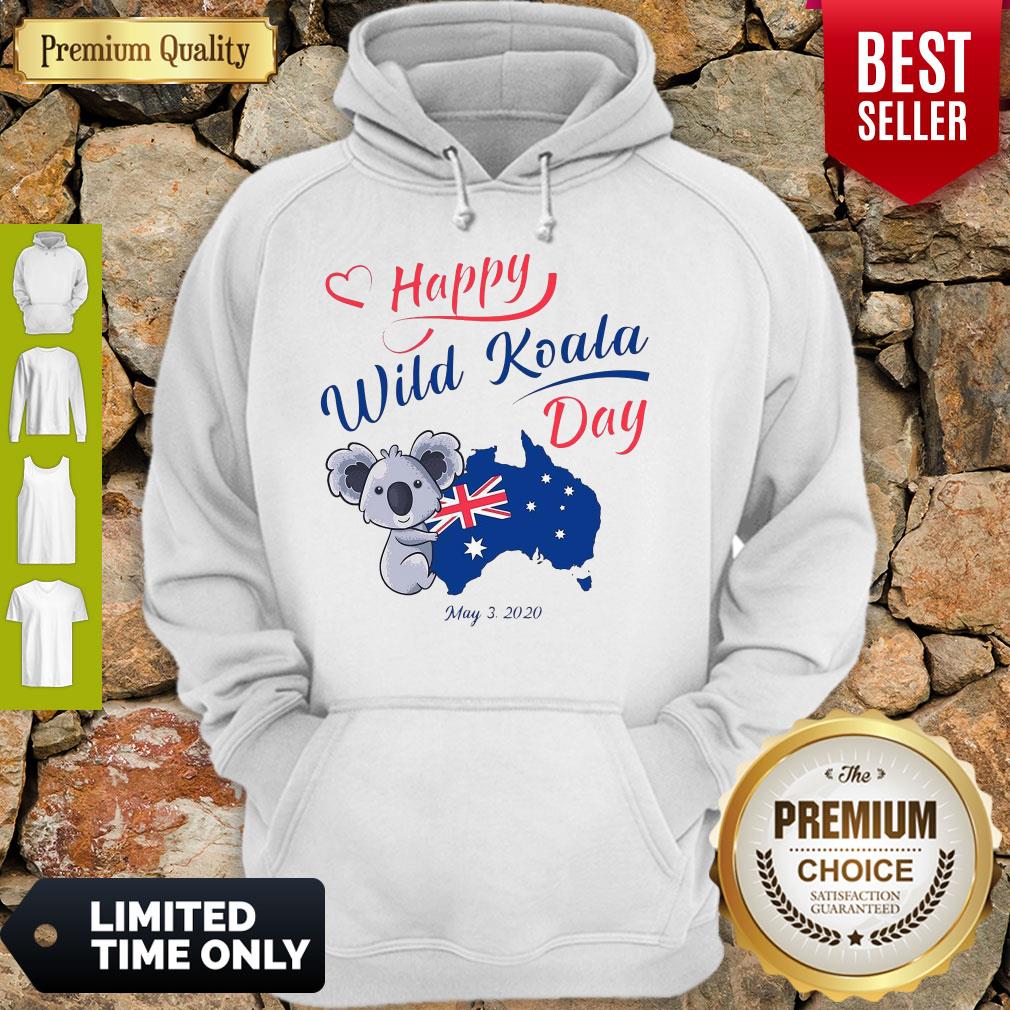 Nice Happy Wild Koala Day May 3 2020 Australia Flag Shirt - Image 2