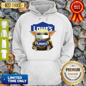 Alternative view of Official Baby Yoda Mask Hug Lowe’s Logo Shirt