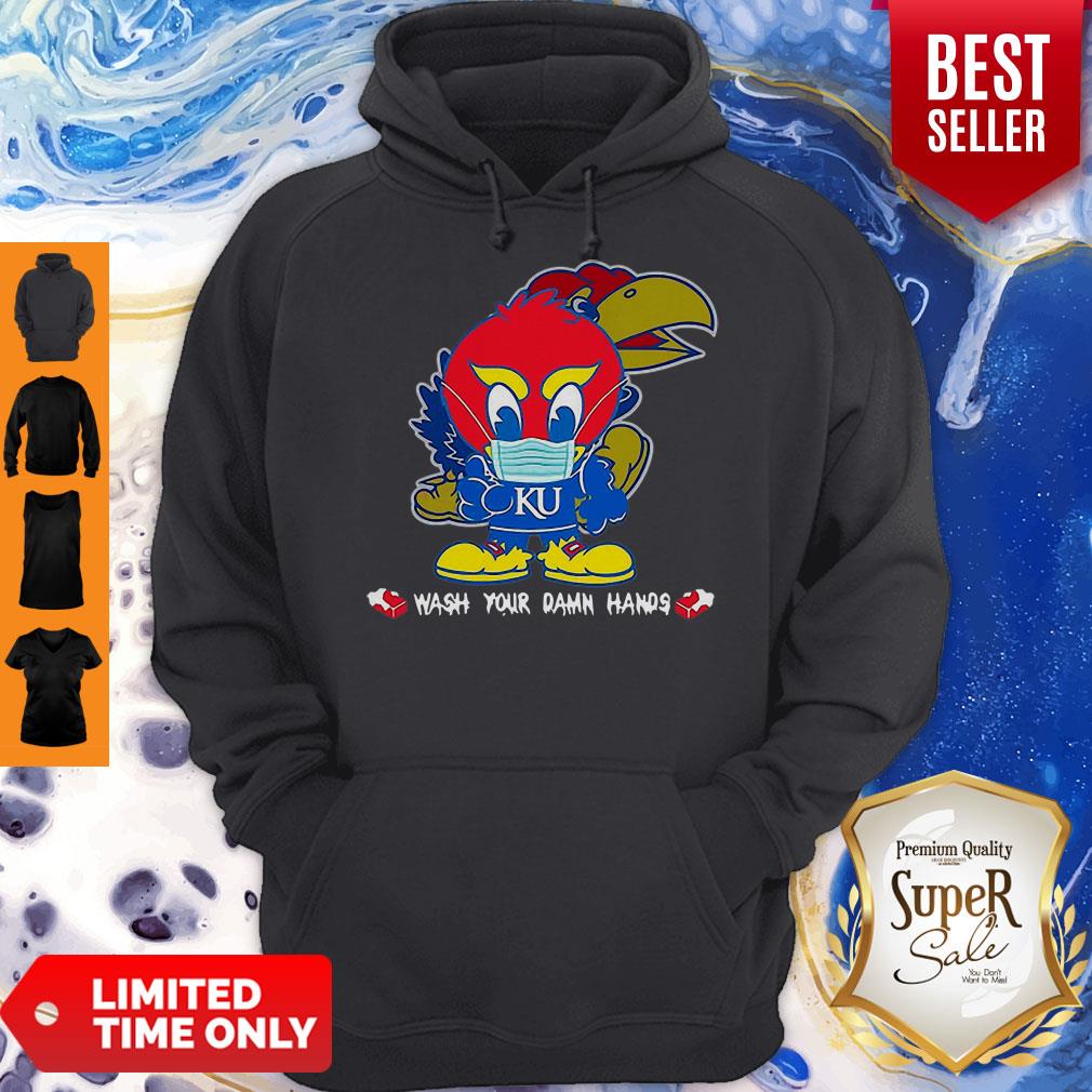 Kansas Jayhawks Wash Your Damn Hands Coronavirus Shirt - Image 4