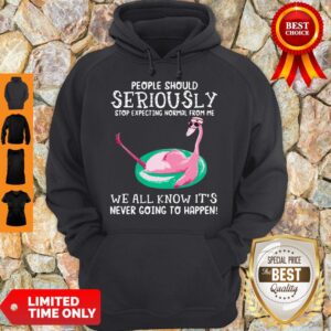 Alternative view of Nurse Flamingo Mask People Should Seriously Stop Expecting Normal From Me Shirt