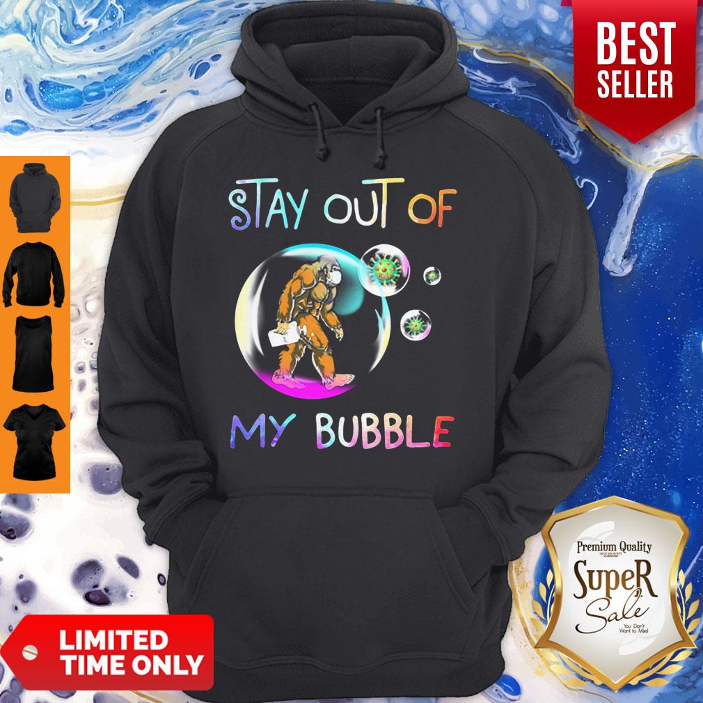 Nice Bigfoot Mask Stay Out Of My Bubble Coronavirus Shirt - Image 2