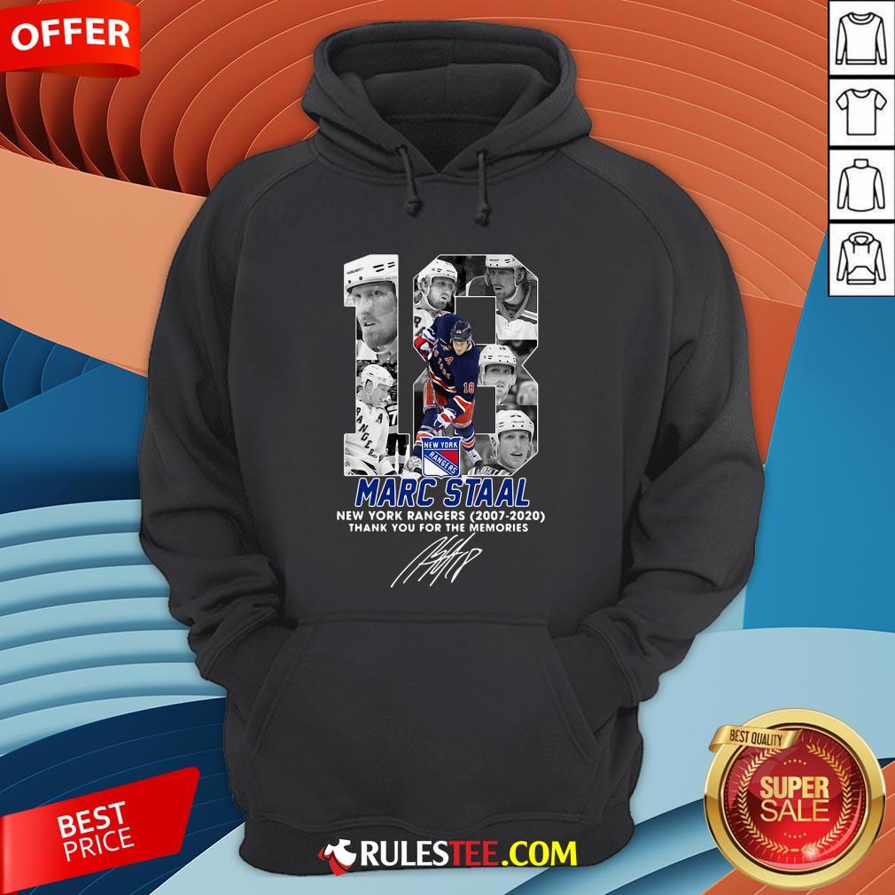 18 Marc Staal New York Rangers 2007 2020 Thank You For The Memories Signature Shirt - Image 3