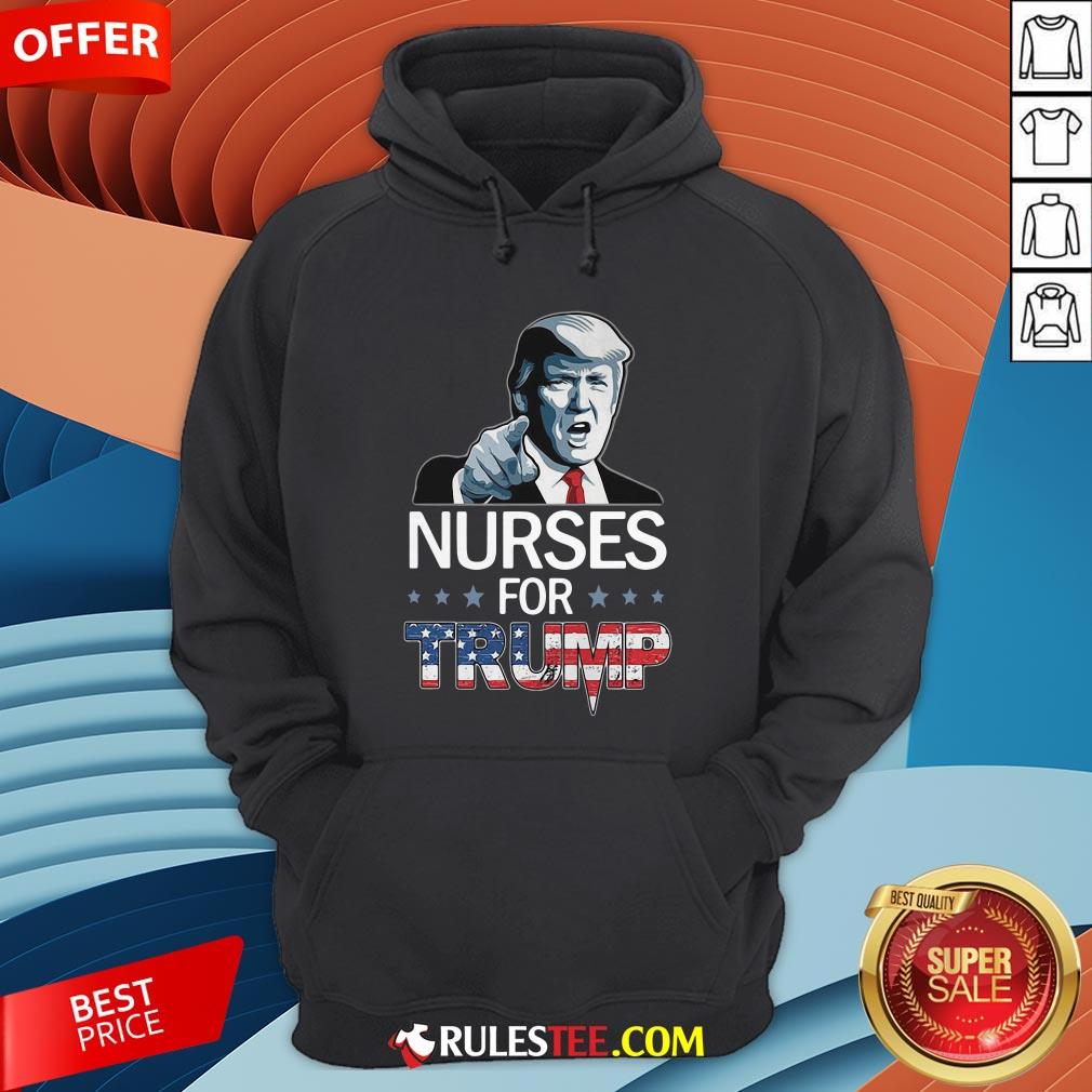 Funny Nurse For Trump American Flag Shirt - Image 3