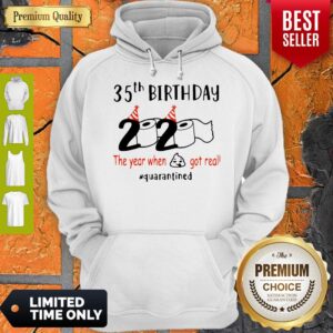 Alternative view of 35th Birthday 2020 The Year When Shit Got Real Quarantined Coronavirus Shirt