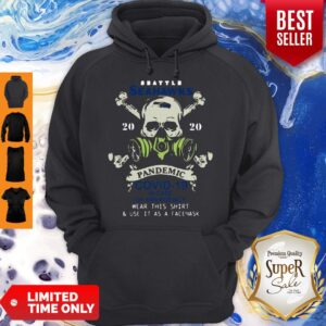 Alternative view of Skull Seattle Seahawks 2020 Pandemic Covid-19 In Case Of Emergency Shirt