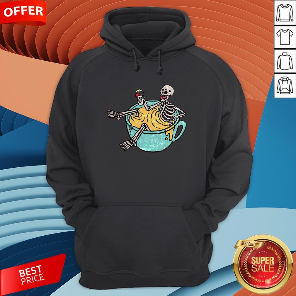 Skeleton Drinking Coffee Dia De Los Muertos Day Dead Halloween Shirt - Image 4